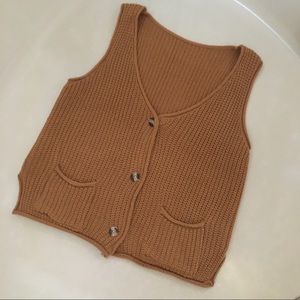 Cute burnt orange knit vest